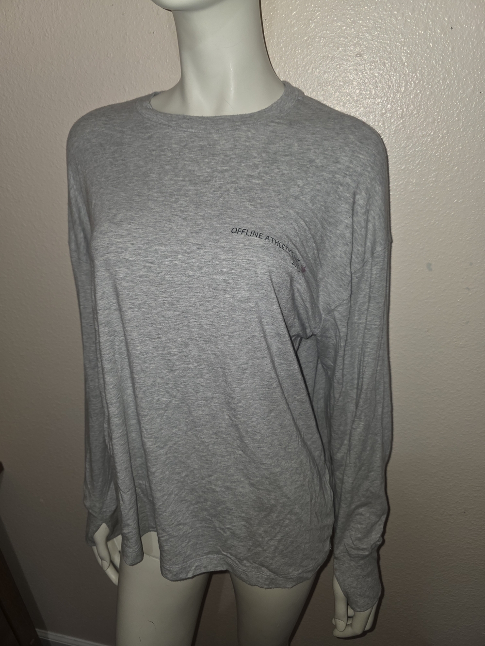 aerie Long Sleeve Tee - Light Gray